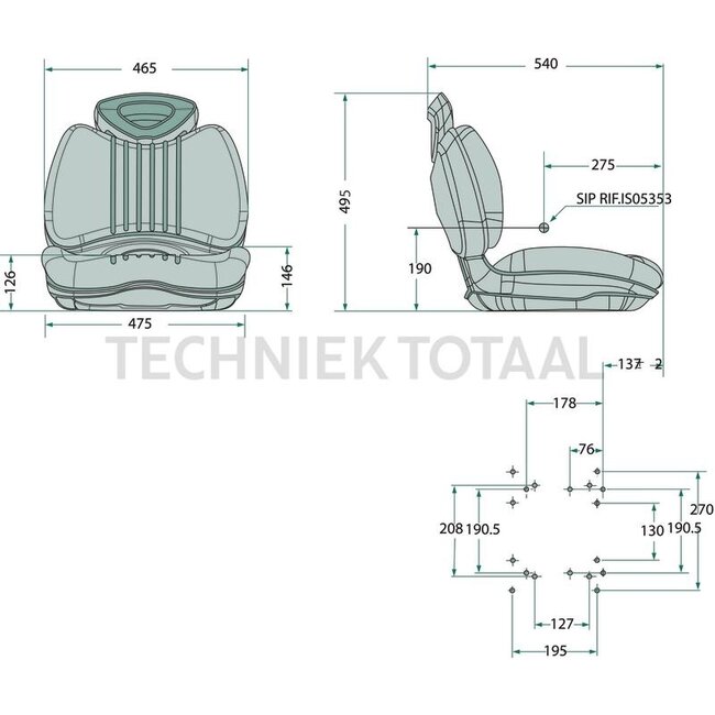 GRANIT Zitmaaier stoel - PVC kunstleer