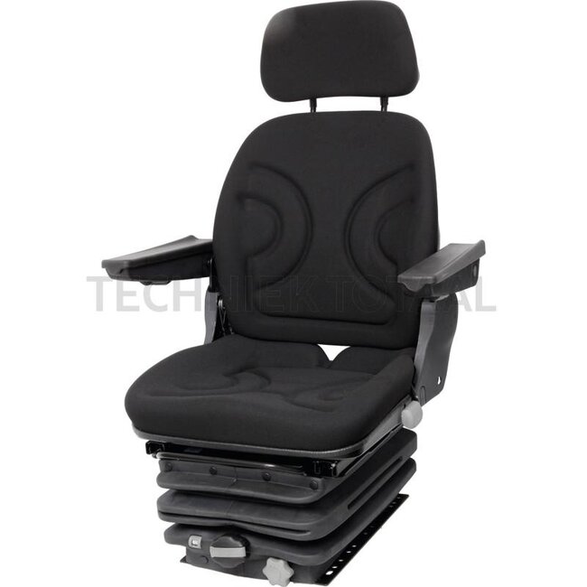 GRANIT Tractor seat mechanical fabric, seat width 480 mm, track width 260 mm | STPLUSTV4BLACKCLOTH
