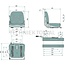 GRANIT Forklift seat PVC - 24000038K, 0657936, 0613698, 50734331006 | Height: 480 mm | Length: 491 → 508 mm | Technical data: ● Fastening points for retrofitting lap belts, ● Sprung seat with suspension adjustment for weights from 50 kg to 130 kg, ● Longitudinal