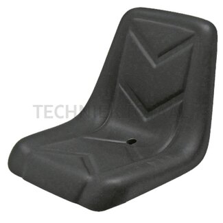 GRANIT Ride-on mower seat PVC imitation leather, width 395 mm, height 350 mm, black