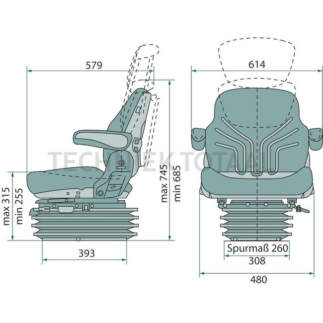 GRAMMER Seat MSG 95G / 721 fabric black - AU5027798, 1248637
