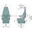 GRAMMER Actimo XXL MSG97AL/722 - 2401294779, 1294779 | Ophanging: luchtgeveerd | Bekledingstype: stof | Zittingcontactschakelaar: optioneel | Spoormaat: 381 mm | Zittingbreedte: 490 mm | Joystickconsole: optioneel | Horizontale vering in de dwarsrichting: optione