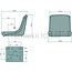 GRANIT Zitschaal van PVC - 240YP11, STYP11 | Hoogte: 340 mm | Lengte: 430 mm | Bekledingstype: PVC | Zittingbreedte: 390 mm