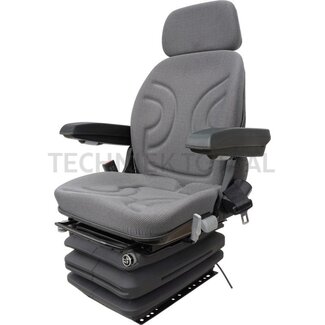 GRANIT Trekkerstoel luchtgeveerd stof 12 V, zitbreedte 480 mm, rotatie 360°