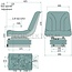 GRANIT Seat complete PVC cover narrow - STPLUSGC11