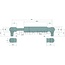 GRANIT Gas strut - 6549706279, 0009655528, 341908, 9655528 | Newtons: 450 | A: 485 mm | B: 285 mm | C: 8 mm | D: 8 mm | Stroke: 201,5 mm | d1: 8 mm | d2: 18 mm | Connection 1: Angle joint with ball socket B plastic | Connection 2: Angle joint with ball socket B