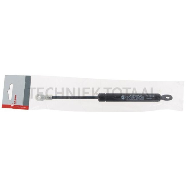 GRANIT GRANIT Gasdruckdämpfer - 654980016 | Newton: 400 | A (mm): 225 | B (mm): 105 | C (mm): 6,4 | D (mm): 6,4 | passend für: