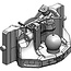 Scharmüller Inner part K80 Black - 77705639070A02 | Rail width: 390 mm | Detent pin Ø: 25 mm | Guide width: 32 mm | Load capacity: 4000 kg | D-value: 120,2 kN | Plate height: 175 mm | Colour: Black | Overhang: 135 mm | Description: Height adjustable with handle | Loc