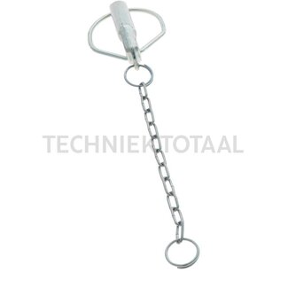 GRANIT Borgpen met ketting 15 x 65 mm verzinkt, ring-Ø 24 mm