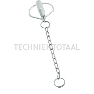 GRANIT Linch pin with chain 15 x 65 mm galvanised, ring-Ø 24 mm