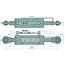 GRANIT Hydraulische topstang Eco-Line Cat. 2 - 580 / 580 mm