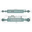 GRANIT Hydraulischer Oberlenker Eco-Line - 20010110, T1420010110 | Oberlenkertyp: hydraulisch | Bauart: Kugelgelenk / Kugelgelenk | A Kat.: 2 / 25,4 | B Kat.: 1 / 19 | F: 570 / 810 mm | Hub: 240 mm | Kolbenstangen-Ø D: 35 mm | Zylinder-Ø innen E: 63 mm | G: 44 /