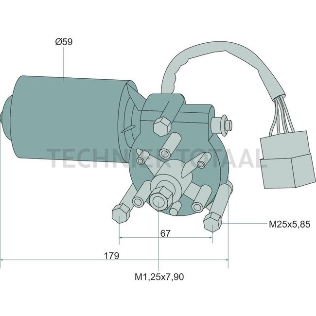GRANIT GRANIT Wischermotor - 65402087, 137203A1, 3401302R1, 3401302R93 | Passend für Case IH