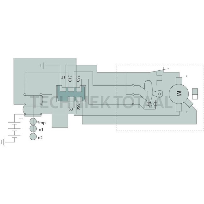 GRANIT Ruitenwissermotor - 65417124 | Volt: 12 | W (mm): konisch 10 x M8 | Hoek (°): 90 | B (mm): 33 | D (mm): M16 x 1