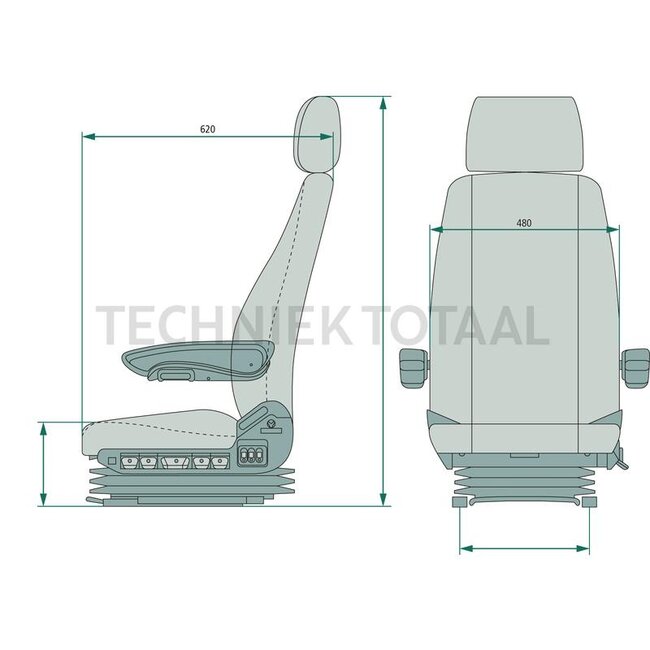 GRAMMER Traktorsitz luftgefedert Amarillo Basic MSG90.3P - Stoff