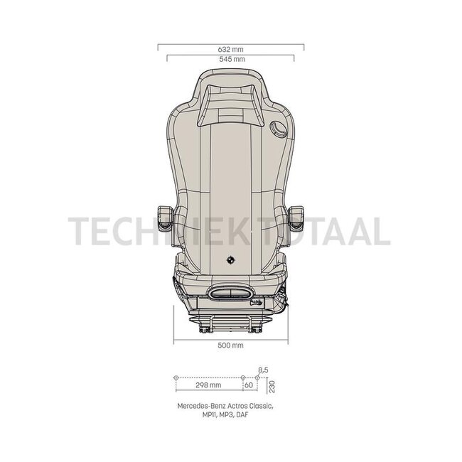 GRAMMER Kingman Comfort MSG90.6PG - 2401208134, 1208134 | Sitztyp: MSG90.6PG | Federung: luftgefedert | Polsterart: Stoff | Spurmaß: 230 mm | Sitzbreite: 550 mm | Längshorizontalfederung: Ja | Gurtsystem: Ja | Bordspannung: 24 V | Sitzheizung: Ja | Bezeichnung: K