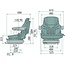 GRAMMER Primo XL Plus MSG75G/721 - 2401247727, 1247727 | Sitztyp: MSG75G/721 | Federung: luftgefedert | Polsterart: PVC | Sitzkontaktschalter: Ja | Spurmaß: 330 mm | Sitzbreite: 480 mm | Joystickkonsole: Optional | Gurtsystem: Ja | Bordspannung: 12 V | Länge: 690