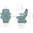 GRAMMER Maximo Dynamic DDS MSG95AL/741 - 2401288545, 1288545 | Suspension: Air suspension | Upholstery type: Fabric | Track gauge: 260 mm | Seat width: 550 mm | Side horizontal suspension: Yes | Fore/aft isolator: Yes | Restraint system: Optional | On-board volta