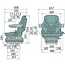 GRAMMER Maximo L MSG95A/721 - 2401292201, 1292201, 51211343 | Zittingtype: MSG95A/721 | Ophanging: luchtgeveerd | Bekledingstype: stof | Zittingcontactschakelaar: ja | Spoormaat: 260 mm | Zittingbreedte: 480 mm | Joystickconsole: optioneel | Horizontale vering in