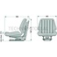 GRAMMER Seat DS44/1B - 2402052165, 2052165 | Suspension: Mechanical | Upholstery type: PVC | Seat contact switch: Optional | Track gauge: 187 mm | Seat width: 480 mm | Joystick console: No | Restraint system: Optional | Length: 590 mm | Height: 550 mm | Seat type