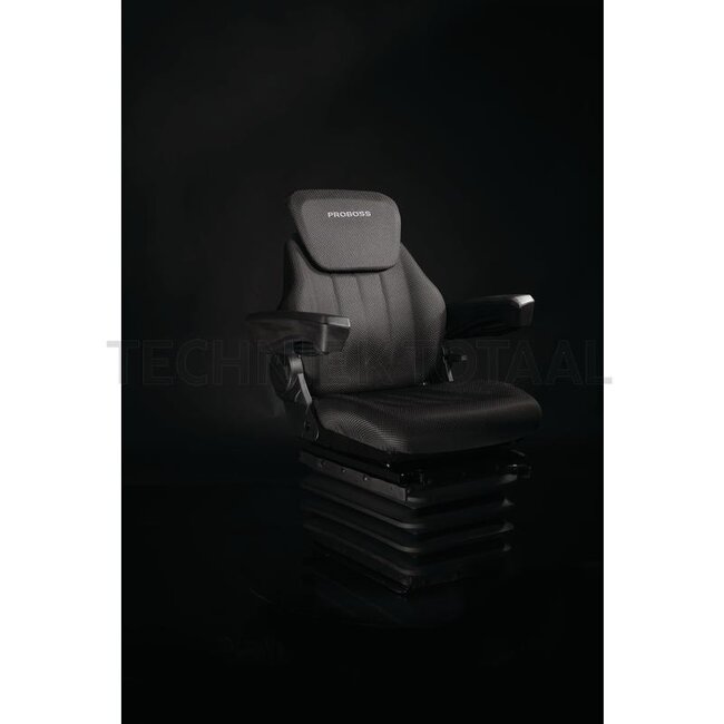 PROBOSS Tractor seat AS3520 air suspended fabric 12 V, seat width 520 mm | AS3510