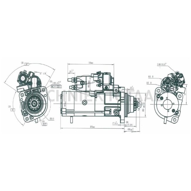 HELLA Anlasser 24 V, 5,5 kW, 9 Zähne, Ø 89 mm, rechtsdrehend