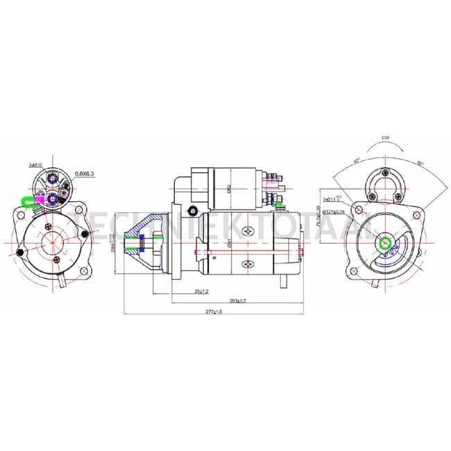 HELLA Anlasser 12 V, 3,2 kW, 10 Zähne, Ø 89 mm, rechtsdrehend