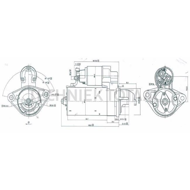 HELLA Startmotor 12 V, 2 kW, 9 tanden, flensmaat 74 mm, rechtsdraaiend