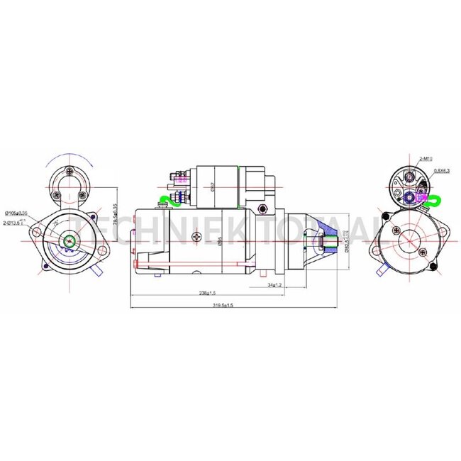 HELLA Anlasser 12V 3,0 kW rechtsdrehend - 8EA 015 642-311