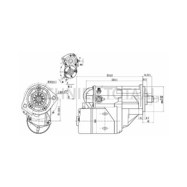 HELLA Starter motor 12 V, 2,5 kW, 11 teeth, flange 90 mm, clockwise