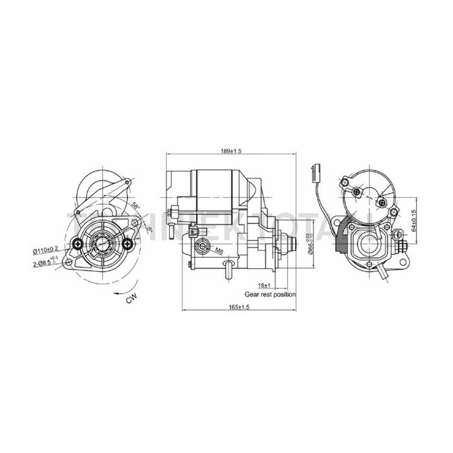 HELLA Anlasser 12 V, 1,4 kW, 9 Zähne, Ø 66 mm, rechtsdrehend