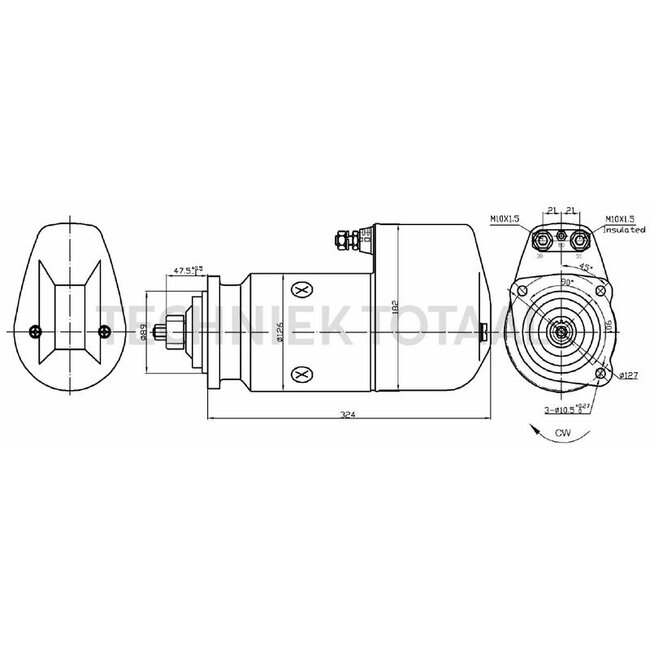 HELLA Starter motor 24 V, 5,4 kW, 9 teeth, mounting Ø 89 mm