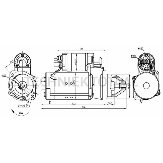 HELLA Anlasser 12 V, 3 kW, 11 Zähne, Ø 83 mm, rechtsdrehend
