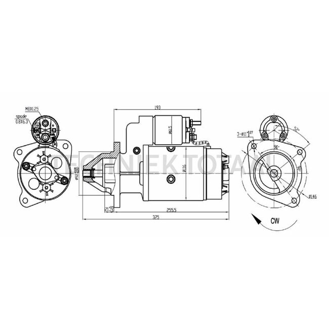 HELLA Anlasser 12 V, 3,1 kW, 10 Zähne, Ø 92 mm