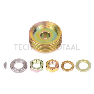 MAHLE V-belt pulley alternator 5 grooves, A 17 mm, B 60 mm, C 14 mm, D 25,3 mm