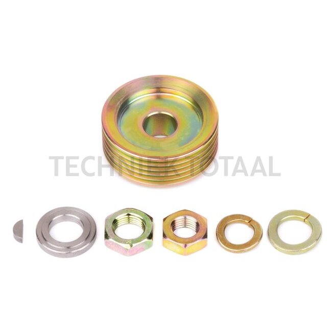 MAHLE Keilriemenscheibe Lichtmaschine 5 Nuten, A 17 mm, B 60 mm, C 14 mm, D 25,3 mm