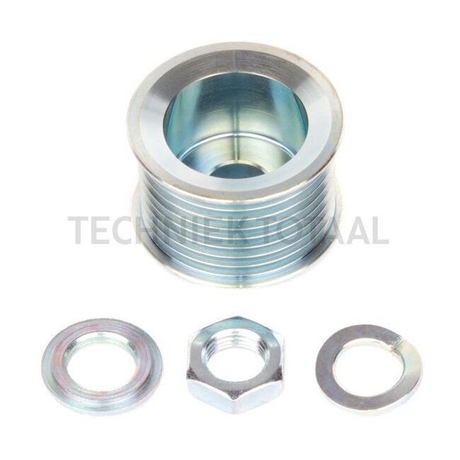 MAHLE Keilriemenscheibe Lichtmaschine 8 Nuten, A 17 mm, B 55 mm, C 34,5 mm, D 26,8 mm