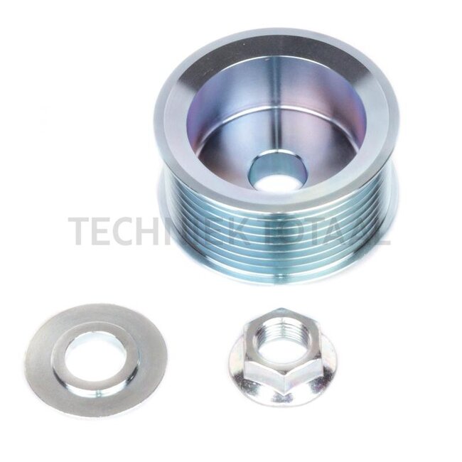 MAHLE V-belt pulley alternator 8 grooves, A 17 mm, B 67 mm, C 34,5 mm, D 32,7 mm