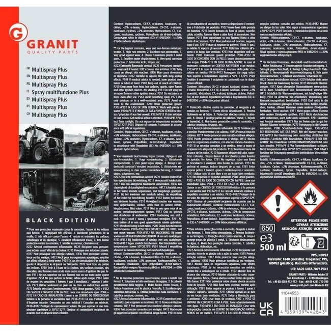 GRANIT BLACK EDITION Multispray Plus 500 ml