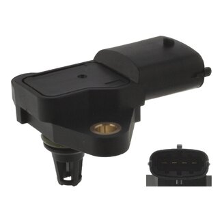 FEBI Ladedrucksensor Länge 57 mm, Breite 50 mm, Höhe 42 mm