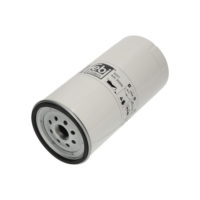 FEBI Kraftstofffilter Ø 108 mm, Gewinde 1" - 14 UNS, Höhe 221 mm - 3 905 873 M91, 000 477 17 02, 84394226, 1 780 730