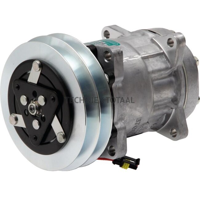 SANDEN Aircon compressor SD7H15 12 V, pulley Ø 148 mm, 2 grooves | 04437338, 04411400, SD7H15-8091