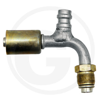 WAECO Kupplung 90° Gr.8 DN10, 3/4" - 18UNF-2A, A 54 mm, B 48 mm