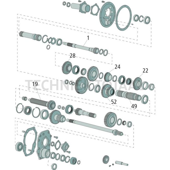 GRANIT Tandwiel tussenas Ford 2100, 2600, 3100, 3600 | C5NN113D, 81804754, C5NN7113D