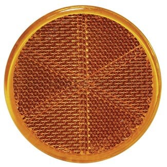 ASPÖCK Reflector rond Ø 60 mm geel, gelijmd
