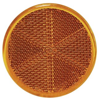 ASPÖCK Rückstrahler rund Ø 60 mm gelb, geklebt