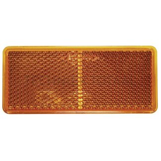 ASPÖCK Reflector rectangular 90 x 40 mm yellow bonded