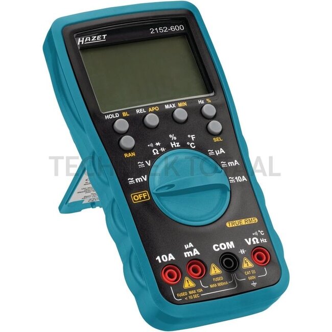 Hazet Multimeter Digital Kat III 600 V, 0 - 600 V, 0 - 10 A | 2152-600