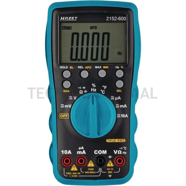Hazet Multimeters digital Cat III 600 V, 0 - 600 V, 0 - 10 A | 2152-600