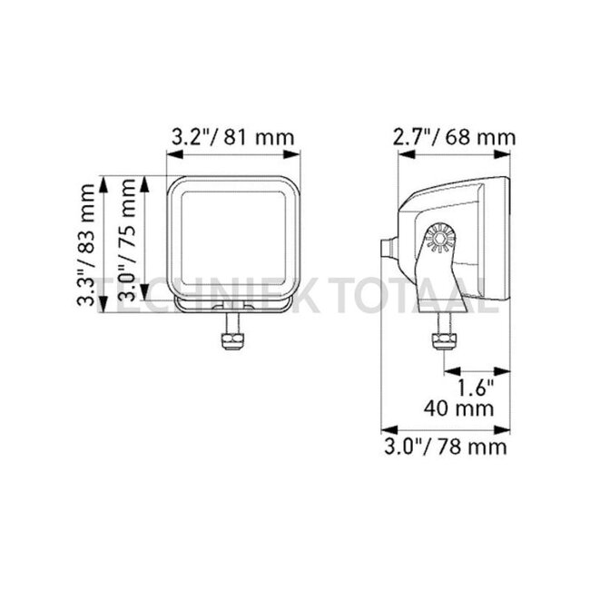 HELLA LED Cube 3,2 Zoll Fernscheinwerfer 40 W, 3000 lm | 1FA 358 176-861